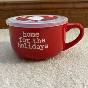 Joseph A. Collection - Home for the Holidays - Ceramic 25 oz Soup Mug with Lid